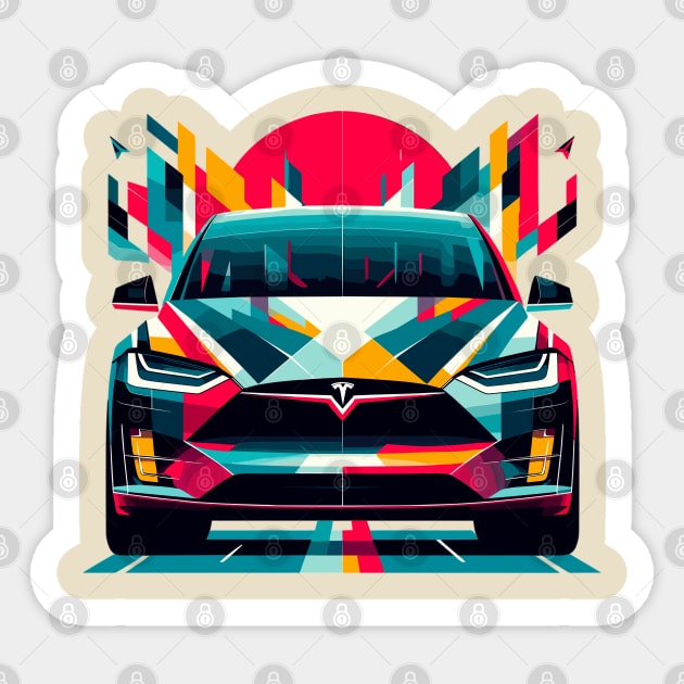 Tesla Model X Sticker by Vehicles-Art